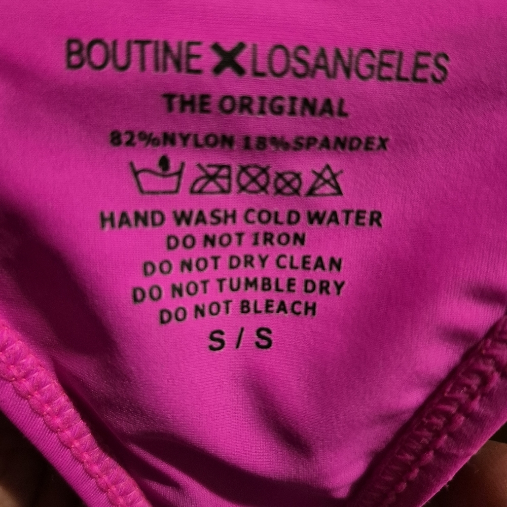 Boutine LA Hot Pink II Top and Hot Pink Chic 80s Bottom Sz S - Picture 4 of 4